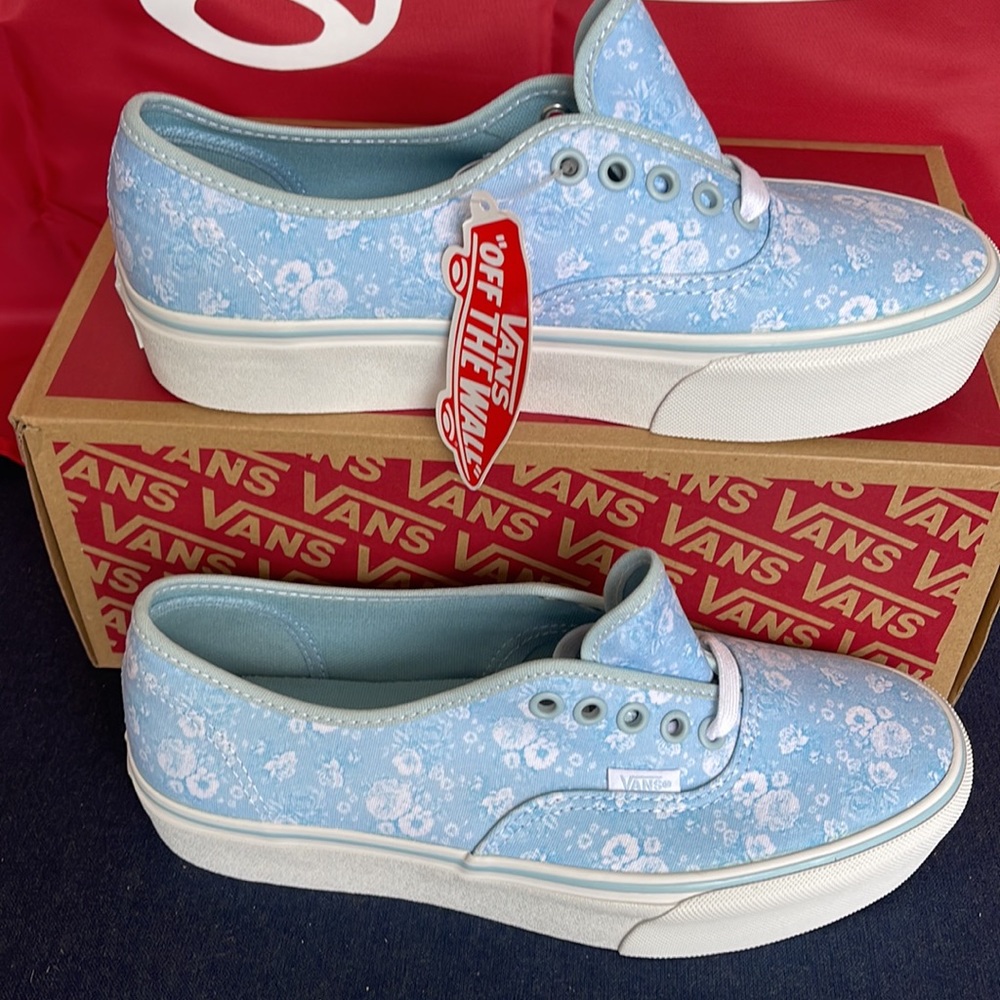 Vans Authentic PLATFORMS Tonal Floral/Omphlds/True White sneakers-platforms Men’ - Picture 3 of 16